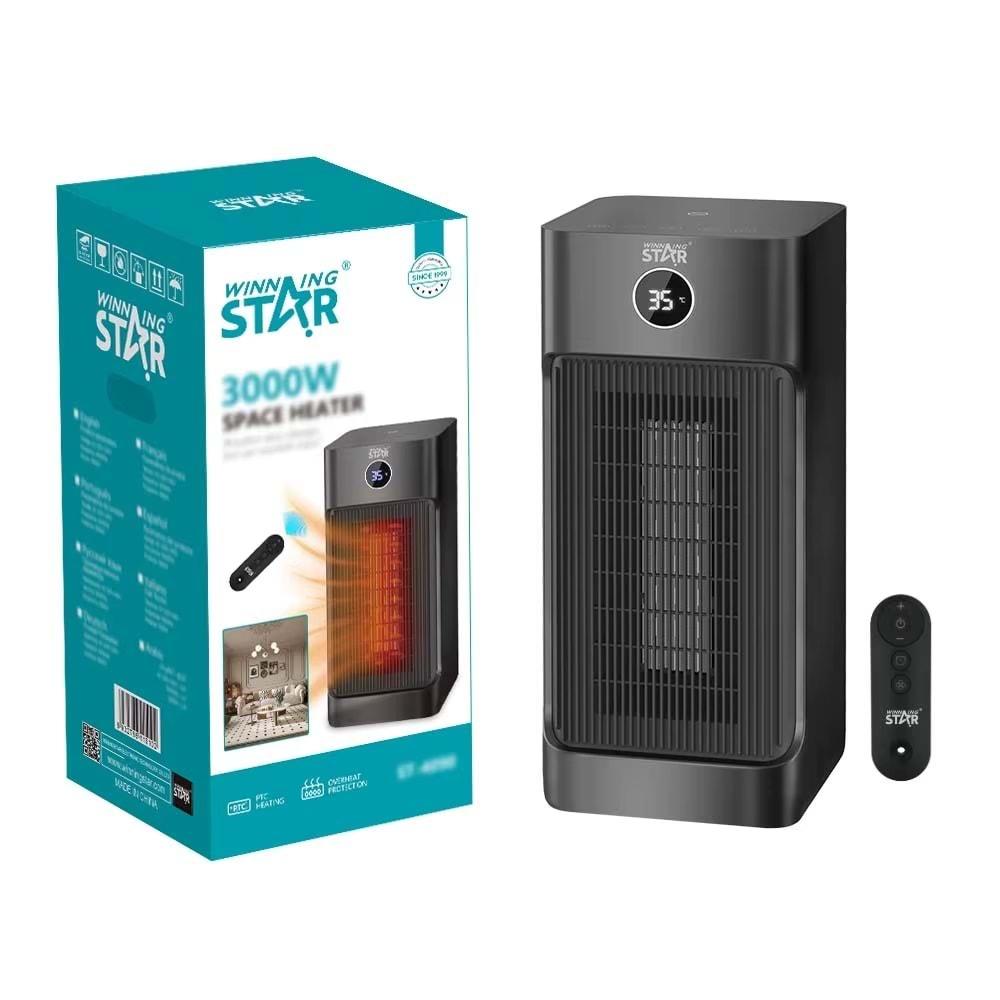 Winning Star ST-4090 3000W Uzaktan Kumandalı PTC Seramik Isıtıcı Fan