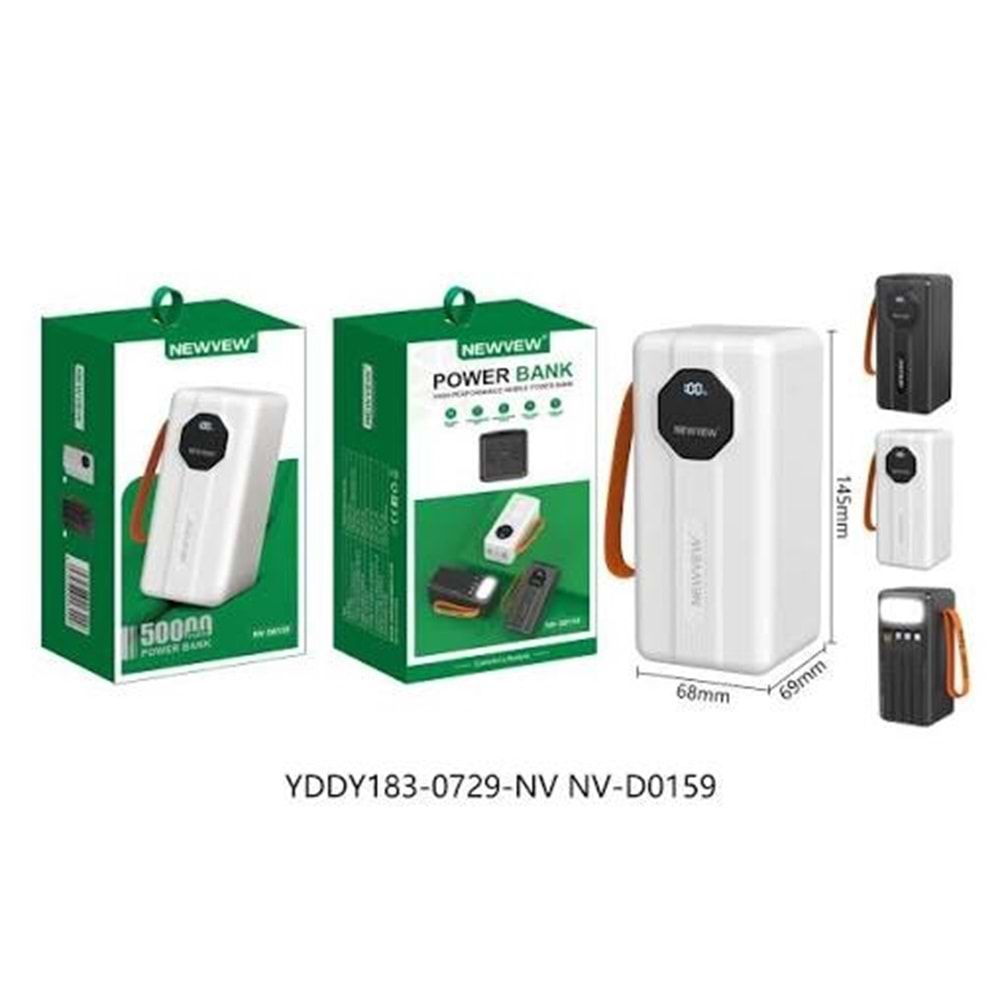 NEWVEW NV-DO163 POWERBANK 50000 MAH