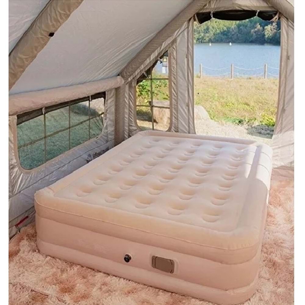 Motorlu Yüksek 2,5 Kişilik Şişme Yatak 200x180x40 49