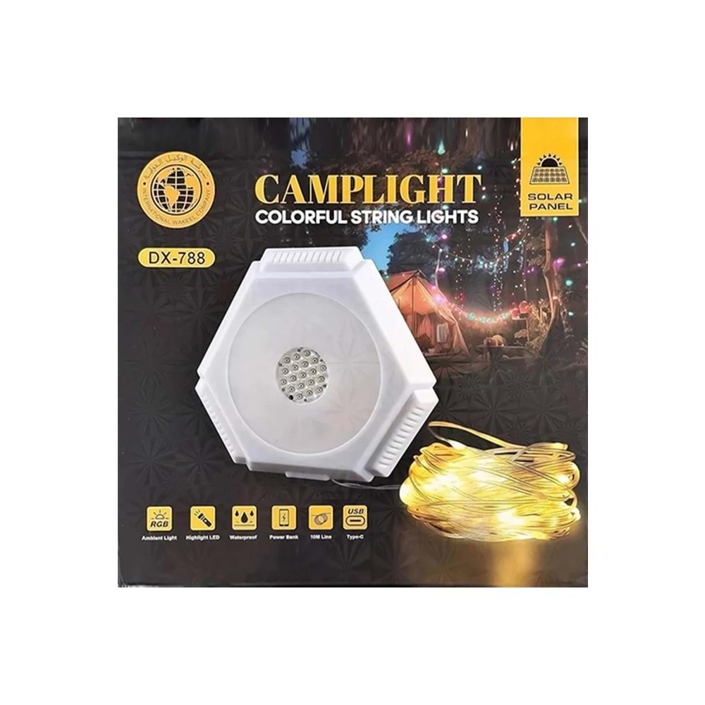 Solar Kamp Lambası Makaralı 10MT