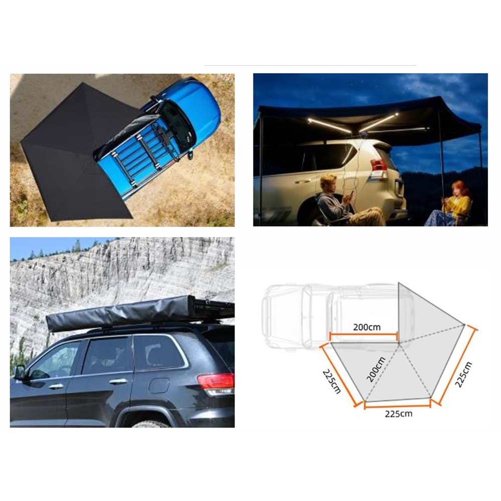 KİNG CAMP ENDLESS 270 TARP KT2624 ARAÇ TENTESİ
