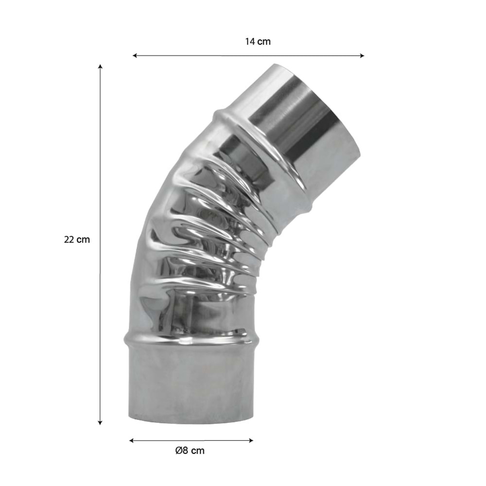Nurgaz Soba Dirseği 45 derece