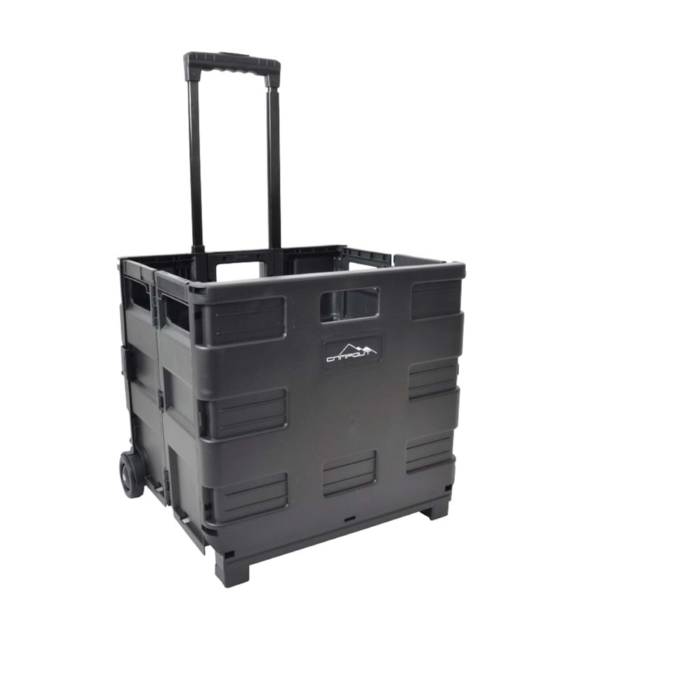 Nurgaz Katlanır Tekerlekli Kamp Kasası Siyah