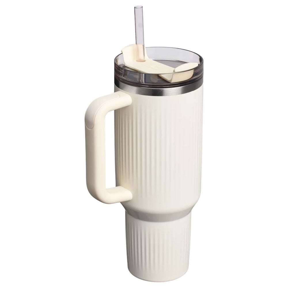 Stanley Quencher 40 Oz Fluted Tumbler Cream Gloss