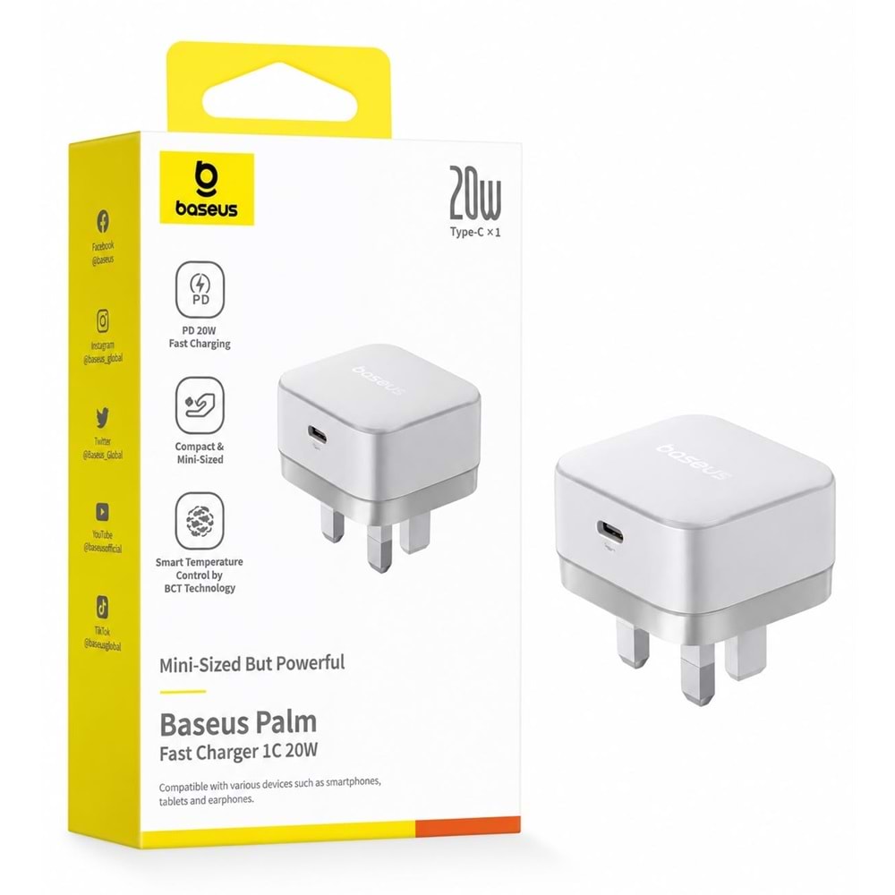 BASEUS 20W BAŞLIK BEYAZ