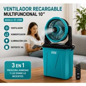 Winningstar st-4106 ŞARJLI SULU Fan 10 Inch Vantilatör