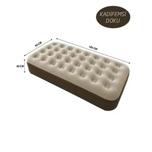 Motorlu Tek Kişilik Şişme Yatak 190x100x25 32