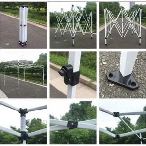 Gazebo Çelik 3x4,5 mt 40mm (SADECE İSKELET)