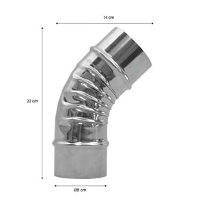 Nurgaz Soba Dirseği 45 derece
