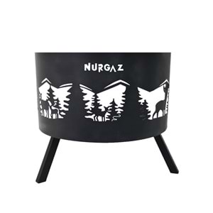 Nurgaz Orman Şöminesi Yıldız Geyik Desen