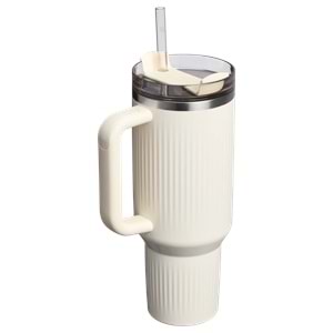 Stanley Quencher 40 Oz Fluted Tumbler Cream Gloss