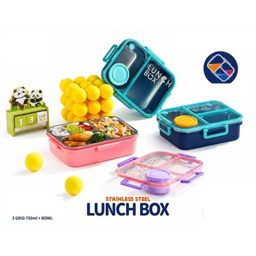 IQIX Lunch box 3 Bölmeli 2554026 Yemek Kabı