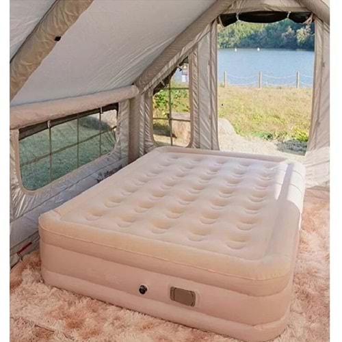 Motorlu Yüksek 2,5 Kişilik Şişme Yatak 200x180x40 49