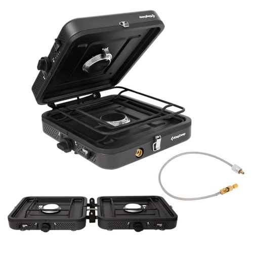 King Kamp Burner Folding Camping İkili Ocak KA2502