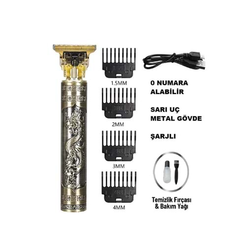 Hair Clipper Sıfır Kesim Metal Tıraş Makinesi