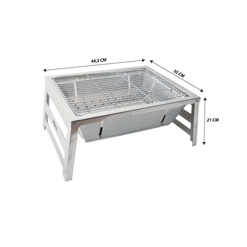 Nurgaz Krom Katlanır Mangal