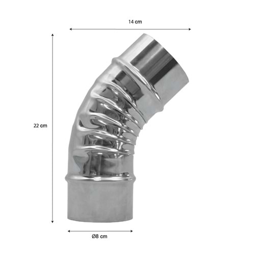 Nurgaz Soba Dirseği 45 derece