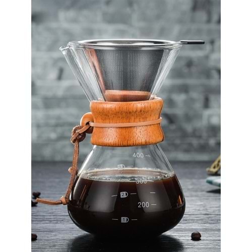 Nurgaz Filtre Kahve Cam Set 400 ml