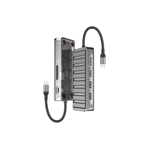 Sunix 7in1 HB-13 USB-C ADAPTÖR SC CARD