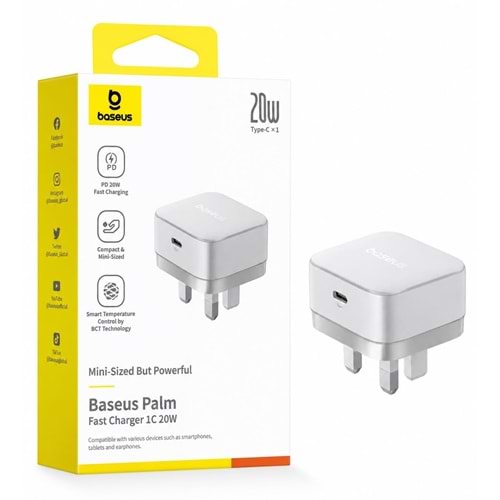 BASEUS 20W BAŞLIK BEYAZ