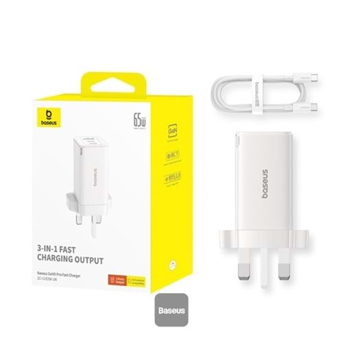 Baseus 65W Başlık 3 İN 1