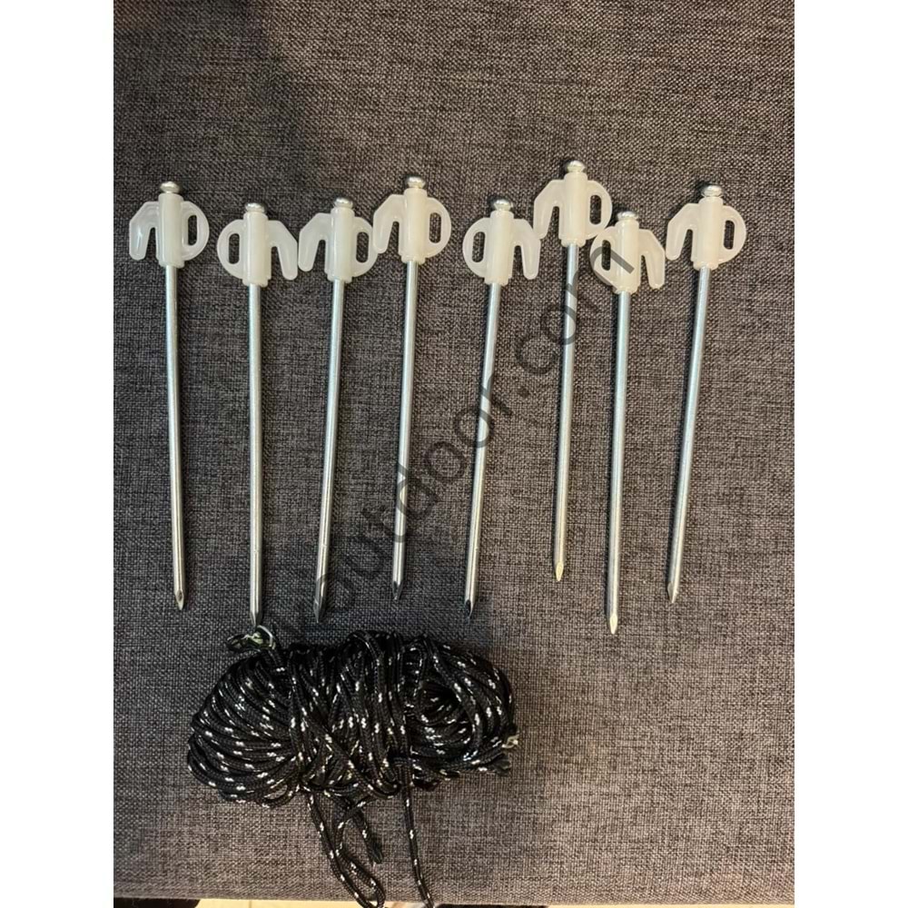 Gazebo 8 li İp Kazık Set