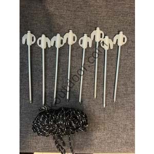 Gazebo 8 li İp Kazık Set