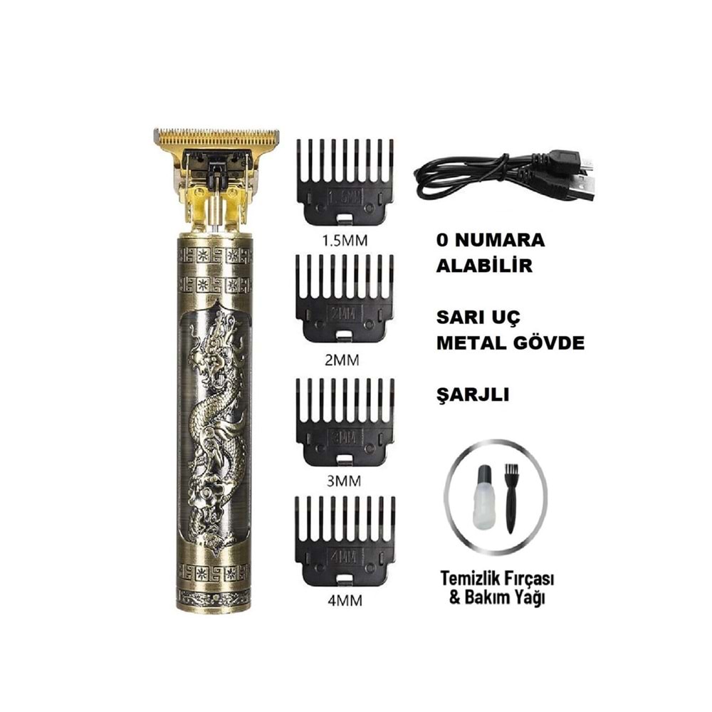 Hair Clipper Sıfır Kesim Metal Tıraş Makinesi
