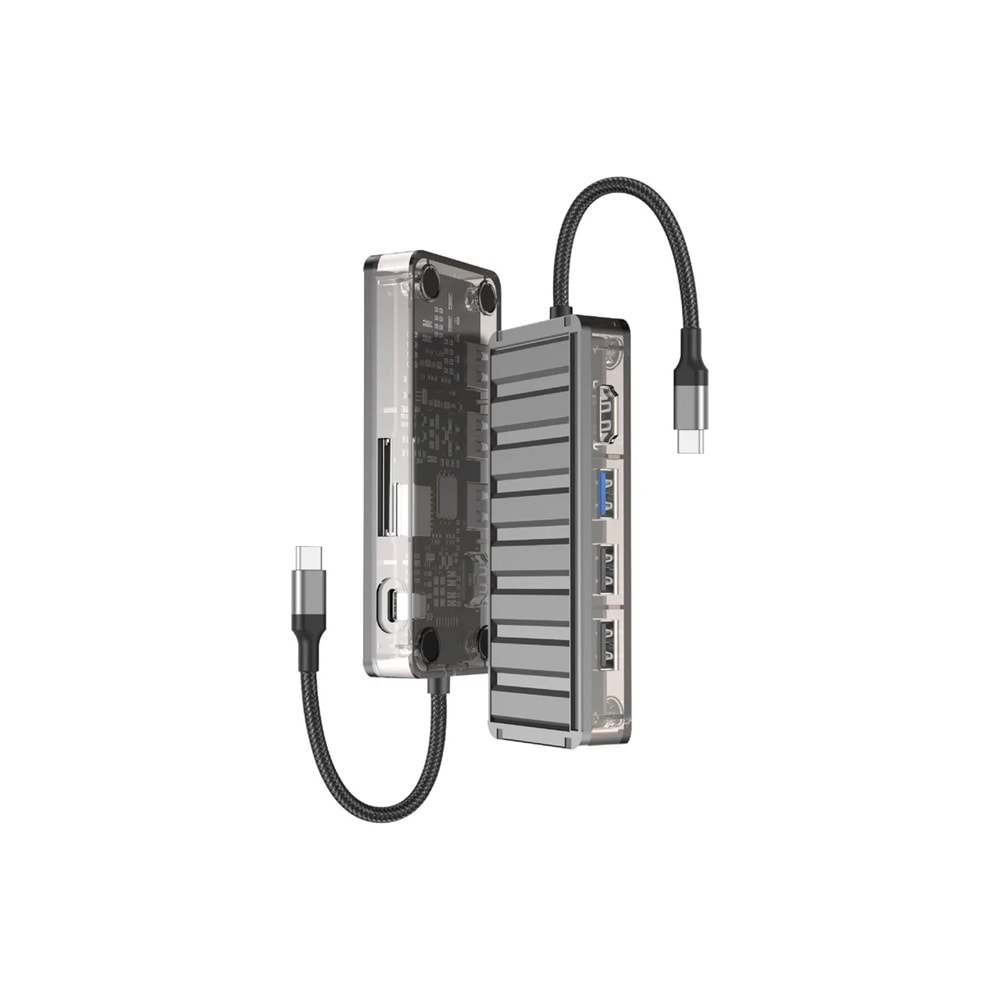 Sunix 7in1 HB-13 USB-C ADAPTÖR SC CARD