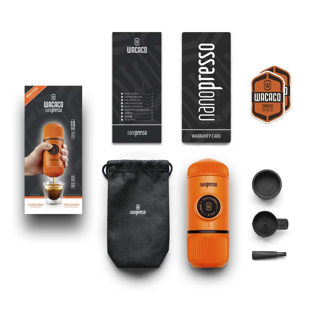 Wacaco Nanopresso ORANGE +Carrying Bag